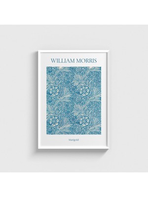 Domirus William Morris - Blue Marigold Tablo Çerçeveli Poster Duvar Dekorasyonu