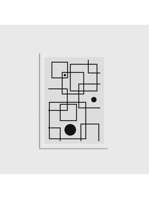 Domirus Soyut Geometrik Çizgiler Poster Çerçevesiz Duvar Dekorasyonu