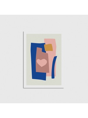 Domirus Geometrik Soyut Şekiller Poster Çerçevesiz Duvar Dekorasyonu