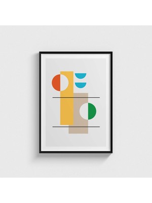 Domirus Geometry Rainbow 1 Tablo Çerçeveli Poster Duvar Dekorasyonu