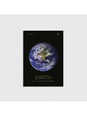 Domirus Nasa - Earth Poster Çerçevesiz Duvar Dekorasyonu