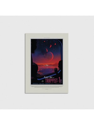 Domirus Nasa - Planet Hop From Trappist - 1e Poster Çerçevesiz Duvar Dekorasyonu