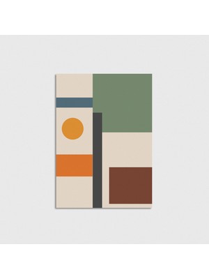 Domirus Geometrik Bloklar 1 Poster Çerçevesiz Duvar Dekorasyonu