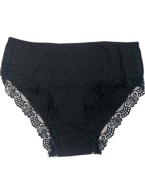 Yaase Dantelli Siyah Bato Külot M (4'li Paket)
