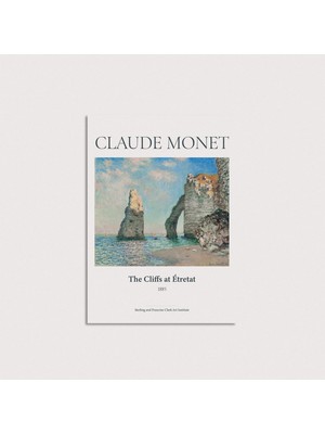 Domirus Claude Monet - The Cliffs At Etretat Poster Çerçevesiz Duvar Dekorasyonu