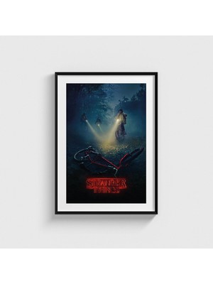 Domirus Stranger Things Dizi Posteri Tablo Çerçeveli Poster Duvar Dekorasyonu