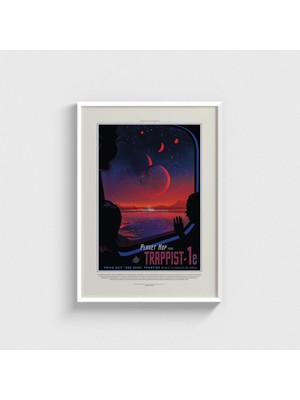 Domirus Nasa - Planet Hop From Trappist - 1e Tablo Çerçeveli Poster Duvar Dekorasyonu