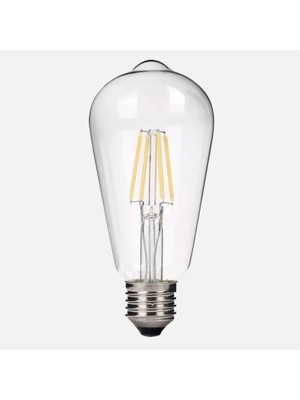 Ecolite LED Filament ST64 7 W Sarı 2700K E27 LED Ampul (6'li Paket)