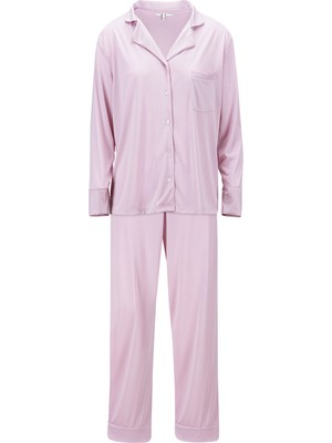 Nap Kadın Düğmeli Düz Pijama Takımı M (2'li Paket)