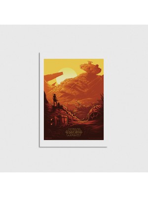Domirus Star Wars: The Force Awakens (2015) Film Posteri Poster Çerçevesiz Duvar Dekorasyonu