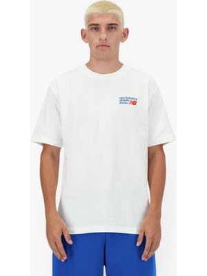 New Balance MNT3434 Erkek Krem T-Shirt - MNT3434