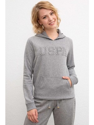 U.S. Polo Assn. Gri Kadin Sweatshirt