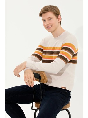 U.S. Polo Assn. Erkek Lacivert Bisiklet Yaka Triko Kazak 50256184-VR033