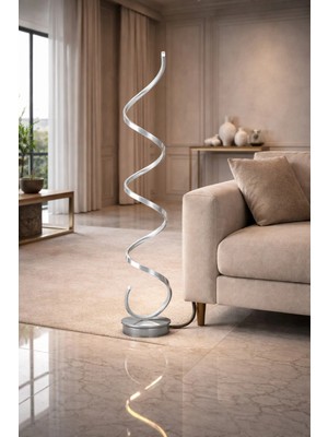 Legacy Lara Gri Renk Modern Tasarım Gün Işığı LED Salon - Yatak Odası LED Lambader