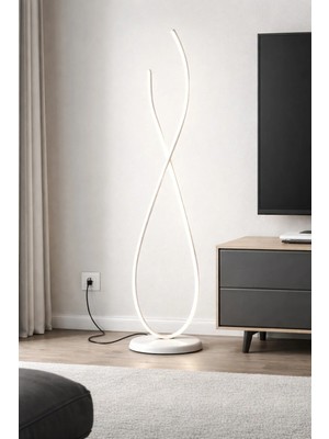 Legacy Marsel Beyaz Renk Gün Işığı Ledli Modern Tasarım Salon - Yatak Odası LED Lambader