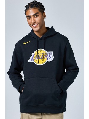 Nike Los Angeles Lakers Nba Mens Hoody Kapüşonlu Pamuklu Erkek Sweatshirt Siyah