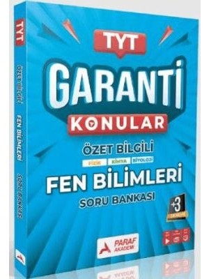 Paraf Yayınları Paraf TYT Fen Bilimler Garanti Konular Soru Bankası