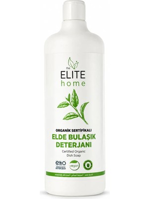 The Elite Home Elde Bulaşık Deterjanı 750 ml Organik Vegan Doğal – Hassas Cilt Dostu Portakal Yağlı