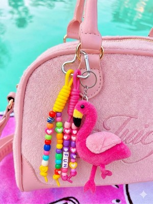 LES PETITES MAINS Flamingo Charm | Telefon ve Çanta Süsü, Sevimli Anahtarlık Aksesuarı