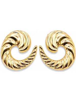 Kadın Küpe Swirling 3cm Küpe