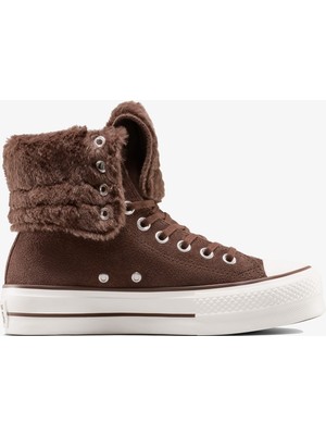 Converse Chuck Taylor All Star Fold Over Lift Kadın Kahverengi Sneaker