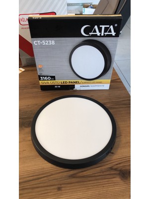 Cata 30W Sıva Üstü LED Panel Siyah Kasa Günışığı