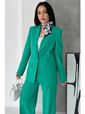Vuntal Blazer Takım Elbise Tek Düğme Ceket Pantolon