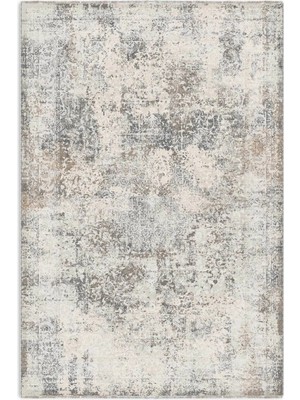 Pastel Home Vintage Bej Gri Şönil Halı Kilim Yolluk Kaymaz Yıkanabilir Saçaklı Salon Mutfak Koridor