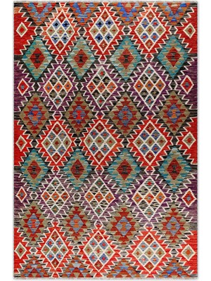 Pastel Home Renkli Anadolu Kilim Şönil Halı Yolluk Yıkanabilir Saçaklı Kaymaz Mutfak Koridor Oturma Yatak Odası