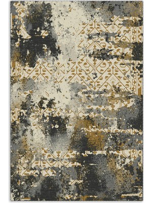 Pastel Home Gri Antrasit Hardal Şönil Halı Kilim Yolluk Saçaklı Kaymaz Yıkanabilir Mutfak Salon Koridor