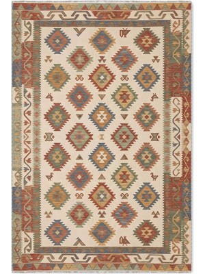 Pastel Home Renkli Bej Anadolu Kilim Şönil Halı Kilim Yolluk Mutfak Koridor Balkon