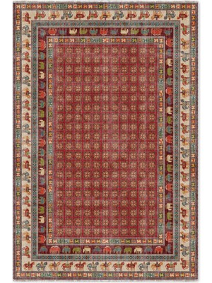 Pastel Home Renkli Pazırık Halısı Tasarım Şönil Halı Kilim Yolluk Kaymaz Yıkanabilir Saçaklı Salon Mutfak