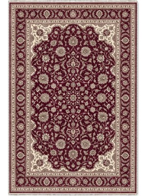 Pastel Home Klasik Eskitme Saray Deseni Şönil Halı Kilim Yolluk Bordo Krem Vintage Salon Halısı