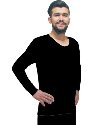 Boravelli Erkek Pamuk Uzun Kollu Içlik Interlok Siyah Pamuk Içlik Ceylanoğlu