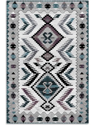 Pastel Home Petrol Yeşili Klasik Anadolu Kilim Şönil Halı Kilim Yolluk Kaymaz Yıkanabilir Mutfak Kordior Salon