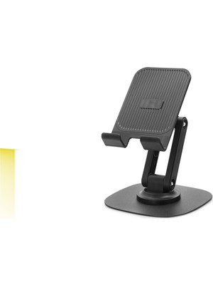 Skygo Ayarlanabilir Katlanabilir Telefon Standı 360 Derece Döner Siyah HDX8024