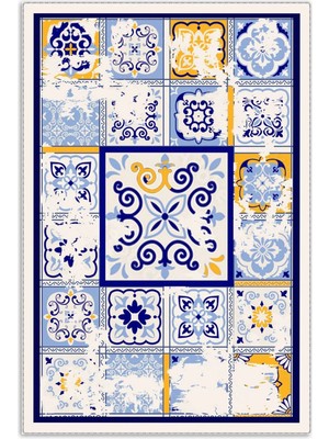 Pastel Home Saçaklı Şönil Pamuk Dekoratif Halı Kilim
