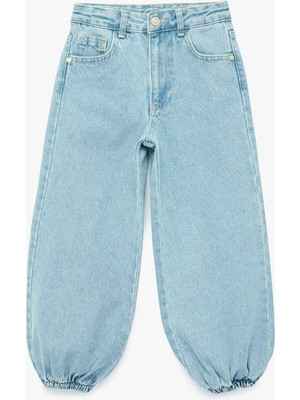 Koton Pamuklu Loose Fit Cepli Şalvar Denim Pantolon