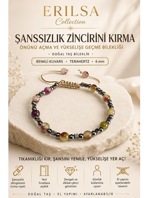Erilsa Sertifikalı Şanssızlık Zincirini Kırma Önünü Açma ve Yükselişe Geçme Bilekliği Kuvars Terahertz
