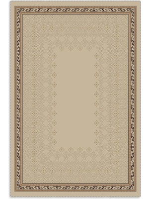 Pastel Home Etnik Bej Şönil Halı Kilim Yolluk Kaymaz Yıkanabilir Salon Mutfak Oturma Odası Koridor Yatak Odası