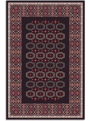 Pastel Home Etnik Gece Mavisi Şönil Halı Kilim Yolluk Kaymaz Yıkanabilir Salon Mutfak Oturma Odası Koridor