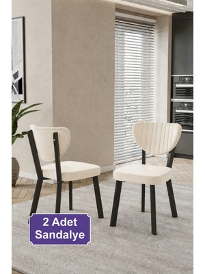 Baresmu Elbar 2 Adet Elma Sandalye Baby Face Kumaş Metal Iskelet Mutfak Yemek Masası Sandalyesi