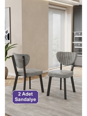 Baresmu Elbar 2 Adet Elma Sandalye Baby Face Kumaş Metal Iskelet Mutfak Yemek Masası Sandalyesi