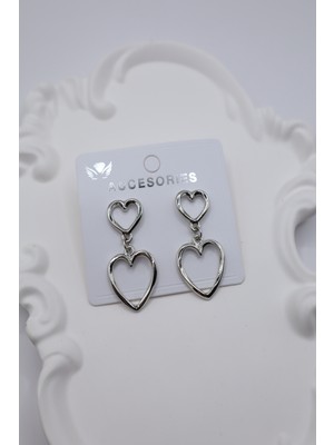Kadın Küpe 4 cm Ikili Sallantı Love Bombing Küpe