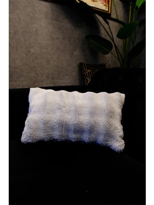 Dekomod Peluş Puffy Dekoratif Dikdörtgen Yastık Kırlent Kılıfı Pofuduk Bubble Gri 1 Adet 30X50 cm