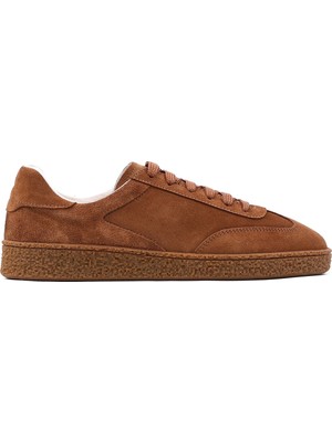 Shoetyle - Hakiki Deri Taba Rengi Erkek Sneaker - 666-1094