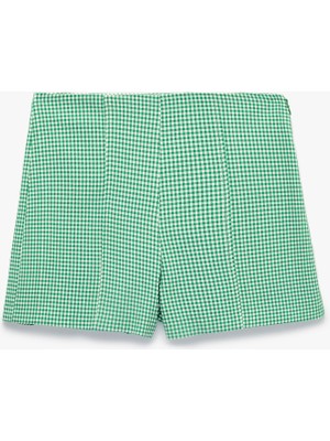 Koton Slim Fit Pötikare Mini Şort