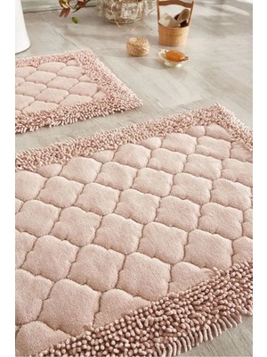 Madame Clean Cotton Special 2'li Pamuklu Klozet Takımı Pudra Banyo Paspas Seti Klozet Takımı