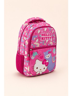Hello Kitty Lisanslı Kız Çocuk Ilkokul Okul Sırt Çantası Çok Bölmeli Dayanıklı Günlük Kullanım Pembe