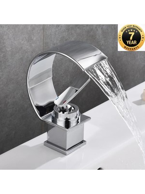 OEM Banyo Lavabo Bataryası Krom Şelale Yeni Model 7 Yıl Garantili İthal